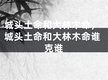 城头土命和大林木命,城头土命和大林木命谁克谁
