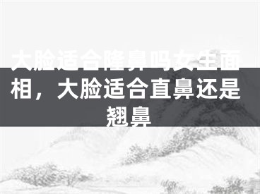 大脸适合隆鼻吗女生面相,大脸适合直鼻还是翘鼻