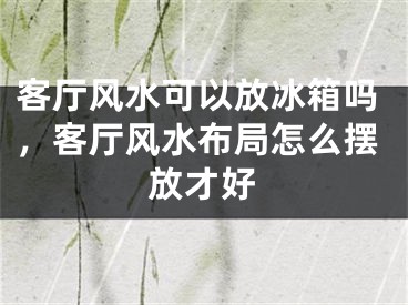 客厅风水可以放冰箱吗，客厅风水布局怎么摆放才好