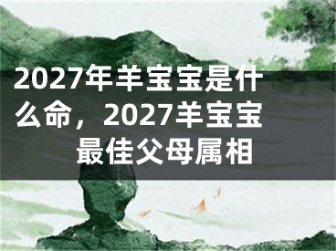 2027年羊宝宝是什么命，2027羊宝宝最佳父母属相
