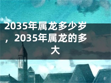2035年属龙多少岁，2035年属龙的多大