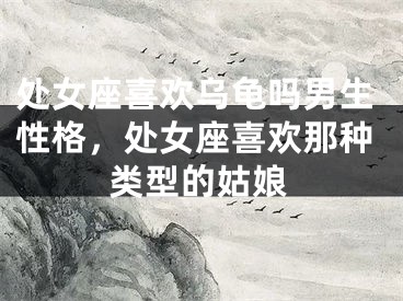 处女座喜欢乌龟吗男生性格，处女座喜欢那种类型的姑娘