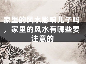 家里的风水影响儿子吗，家里的风水有哪些要注意的