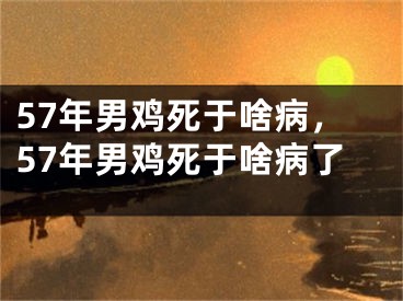 57年男鸡死于啥病,57年男鸡死于啥病了