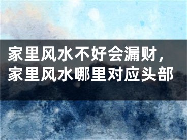 家里风水不好会漏财,家里风水哪里对应头部