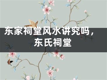 东家祠堂风水讲究吗，东氏祠堂