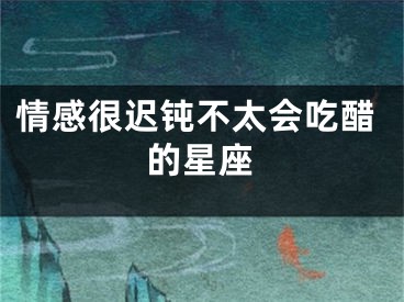 情感很迟钝不太会吃醋的星座