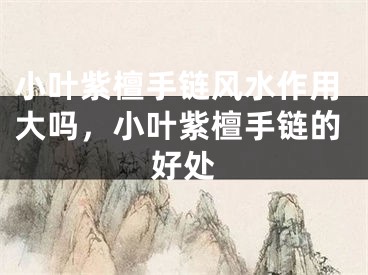 小叶紫檀手链风水作用大吗，小叶紫檀手链的好处