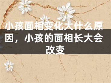 小孩面相变化大什么原因，小孩的面相长大会改变