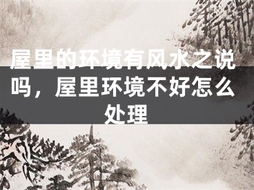 屋里的环境有风水之说吗，屋里环境不好怎么处理