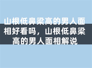 山根低鼻梁高的男人面相好看吗，山根低鼻梁高的男人面相解说