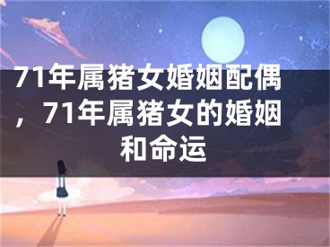 71年属猪女婚姻配偶，71年属猪女的婚姻和命运