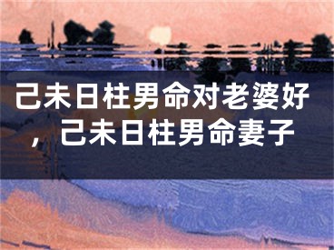 己未日柱男命对老婆好，己未日柱男命妻子