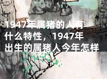 1947年属猪的人有什么特性，1947年出生的属猪人今年怎样