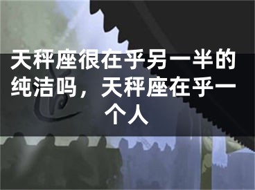 天秤座很在乎另一半的纯洁吗，天秤座在乎一个人