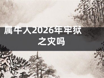 属牛人2026年牢狱之灾吗