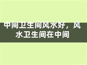 中间卫生间风水好，风水卫生间在中间