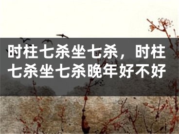 时柱七杀坐七杀，时柱七杀坐七杀晚年好不好