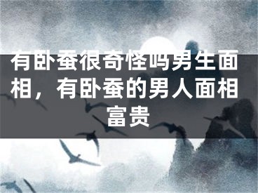 有卧蚕很奇怪吗男生面相,有卧蚕的男人面相富贵