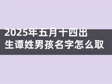 2025年五月十四出生谭姓男孩名字怎么取