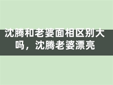 沈腾和老婆面相区别大吗，沈腾老婆漂亮