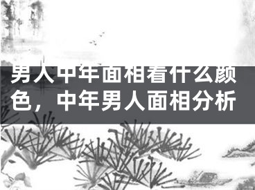 男人中年面相看什么颜色，中年男人面相分析