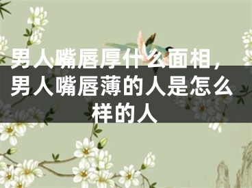 男人嘴唇厚什么面相,男人嘴唇薄的人是怎么样的人