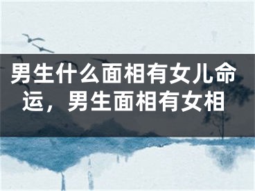 男生什么面相有女儿命运,男生面相有女相