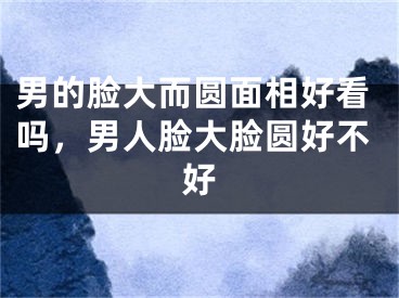 男的脸大而圆面相好看吗,男人脸大脸圆好不好
