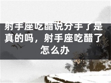 射手座吃醋说分手了是真的吗，射手座吃醋了怎么办