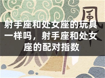 射手座和处女座的玩具一样吗，射手座和处女座的配对指数