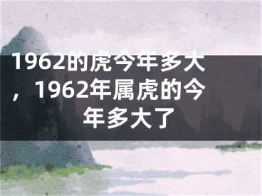 1962的虎今年多大，1962年属虎的今年多大了