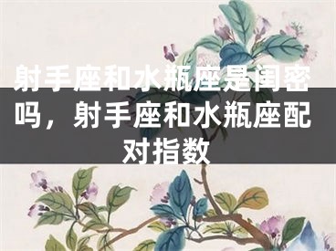 射手座和水瓶座是闺密吗，射手座和水瓶座配对指数