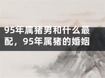 95年属猪男和什么最配，95年属猪的婚姻