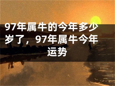 97年属牛的今年多少岁了，97年属牛今年运势