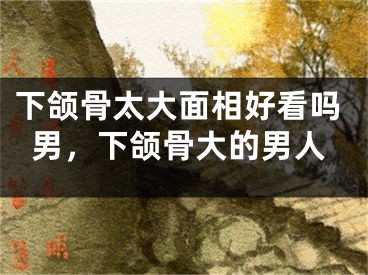 下颌骨太大面相好看吗男，下颌骨大的男人