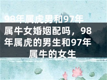 98年属虎男和97年属牛女婚姻配吗,98年属虎的男生和97年属牛的女生