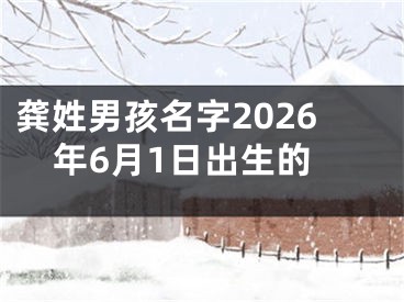 龚姓男孩名字2026年6月1日出生的