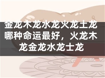 金龙木龙水龙火龙土龙哪种命运最好,火龙木龙金龙水龙士龙