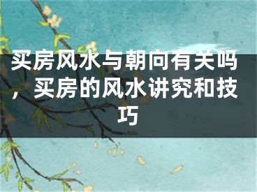 买房风水与朝向有关吗，买房的风水讲究和技巧