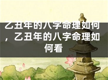 乙丑年的八字命理如何,乙丑年的八字命理如何看