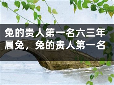 兔的贵人第一名六三年属兔，兔的贵人第一名