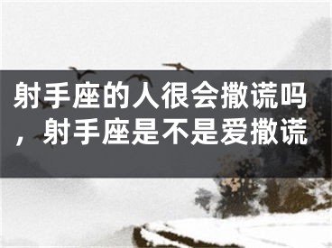 射手座的人很会撒谎吗，射手座是不是爱撒谎