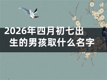 2026年四月初七出生的男孩取什么名字