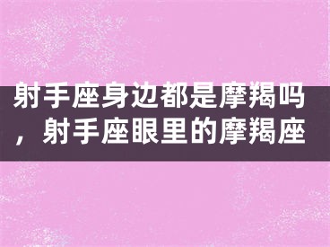 射手座身边都是摩羯吗,射手座眼里的摩羯座
