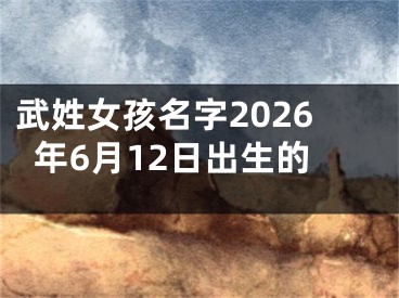 武姓女孩名字2026年6月12日出生的