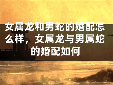 女属龙和男蛇的婚配怎么样，女属龙与男属蛇的婚配如何