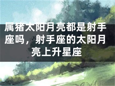 属猪太阳月亮都是射手座吗,射手座的太阳月亮上升星座