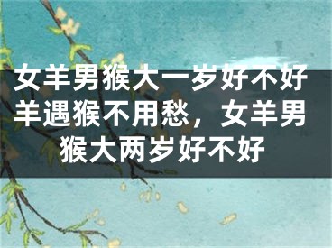 女羊男猴大一岁好不好羊遇猴不用愁，女羊男猴大两岁好不好