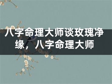 八字命理大师谈玫瑰净缘，八字命理大师